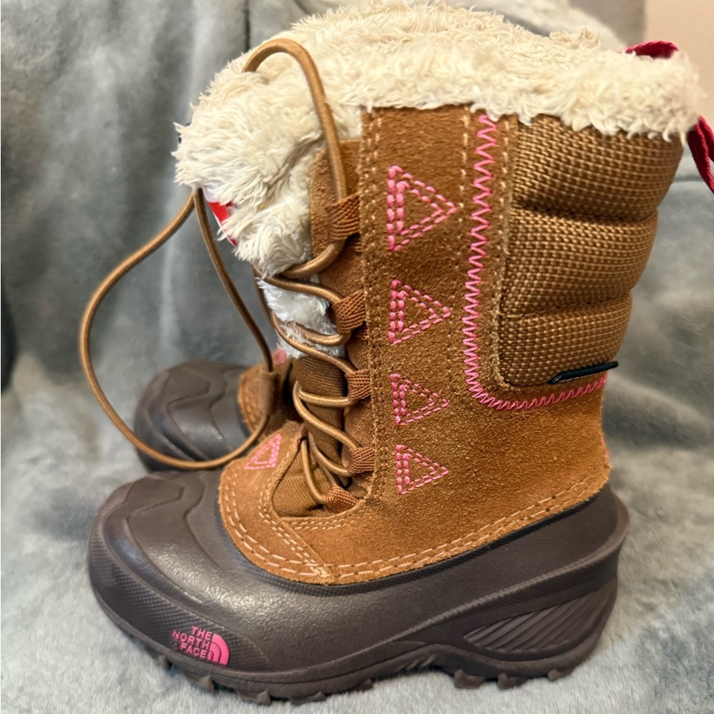 The North Face Tan and Pink Kids' Boots